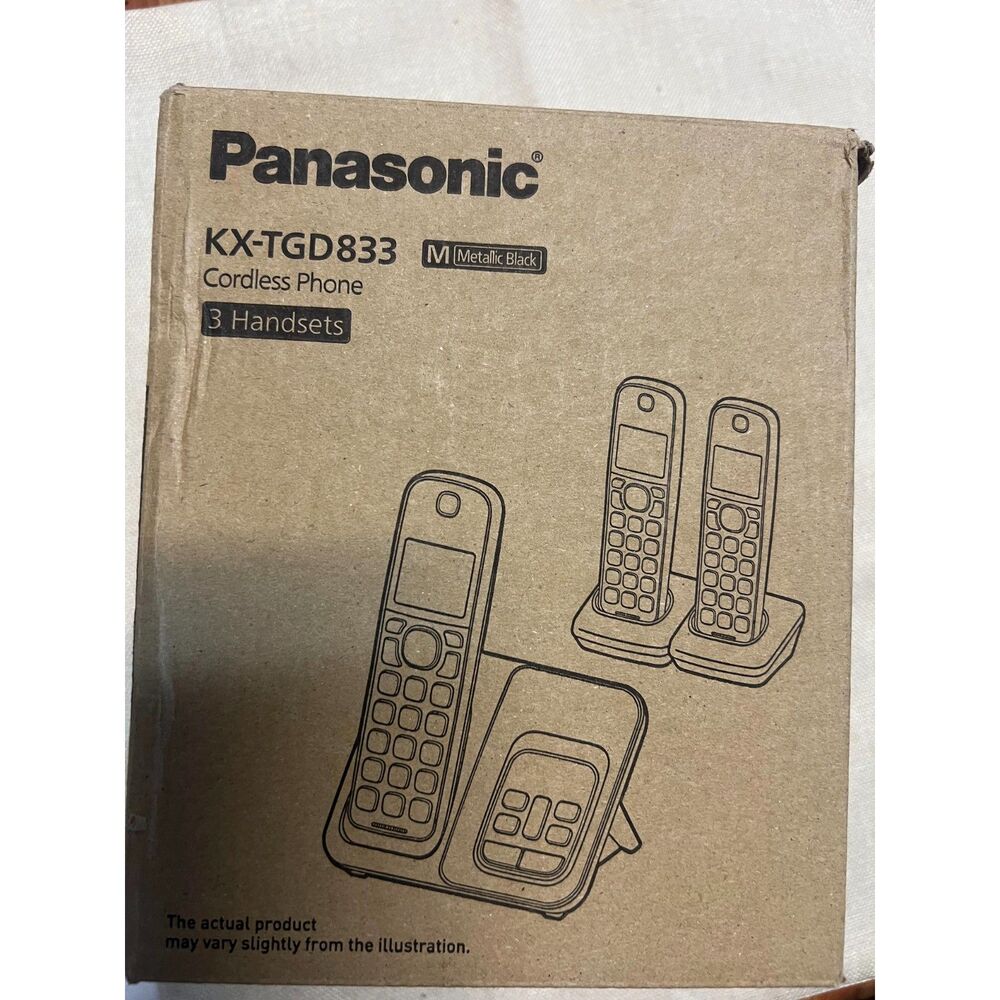 Panasonic KX-TGD833 M Cordless Phone Metallic Black